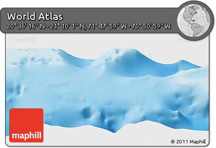 Physical Panoramic Map of the Area around 20° 53' 8" N, 71° 19' 29" W