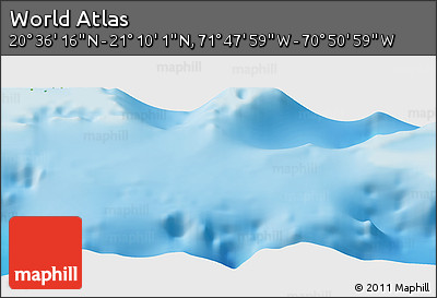 Physical Panoramic Map of the Area around 20° 53' 8" N, 71° 19' 29" W