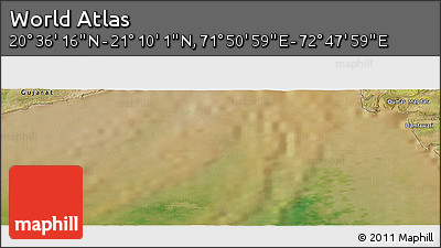 Satellite Panoramic Map of the Area around 20° 53' 8" N, 72° 19' 29" E