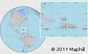 Gray Location Map of the area around 20° 53' 8" N, 72° 10' 30" W
