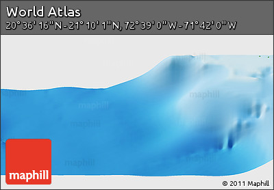 Physical Panoramic Map of the Area around 20° 53' 8" N, 72° 10' 30" W