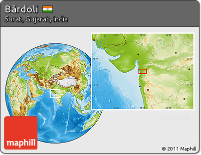 Bardoli In India Map Free Physical Location Map Of Bārdoli