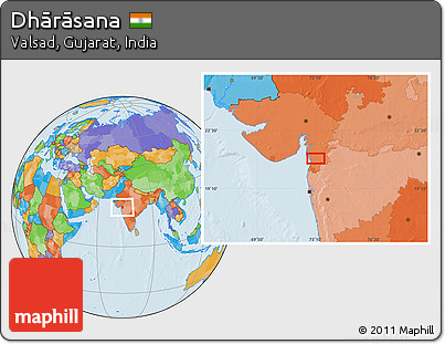 Political Location Map of Dhārāsana