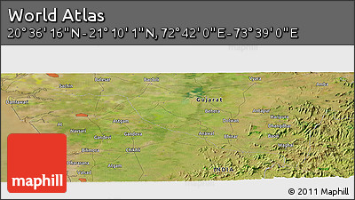Satellite Panoramic Map of the Area around 20° 53' 8" N, 73° 10' 30" E