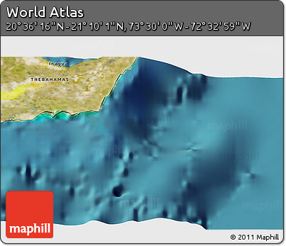 Satellite 3D Map of the Area around 20° 53' 8" N, 73° 1' 30" W