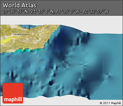 Satellite 3D Map of the Area around 20° 53' 8" N, 73° 1' 30" W