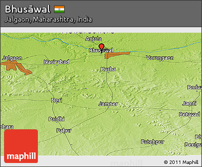 Bhusawal In Maharashtra Map Free Physical Panoramic Map Of Bhusāwal