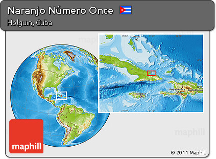 Physical Location Map of Naranjo Número Once