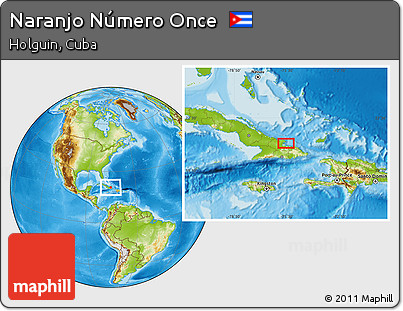Physical Location Map of Naranjo Número Once