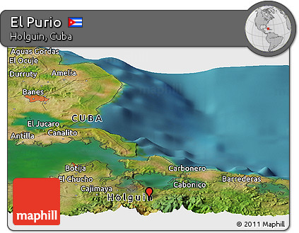 Satellite Panoramic Map of El Purio