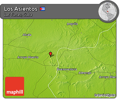 Physical 3D Map of Los Asientos