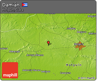 Physical 3D Map of Damián