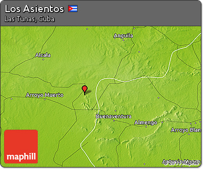 Physical 3D Map of Los Asientos
