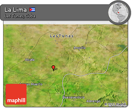 Satellite 3D Map of La Lima