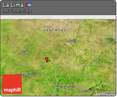 Satellite 3D Map of La Lima