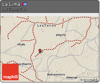 Shaded Relief 3D Map of La Lima