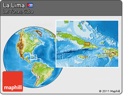 Physical Location Map of La Lima