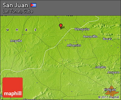 Physical Map of San Juan