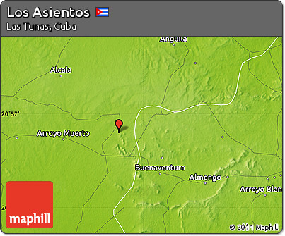 Physical Map of Los Asientos