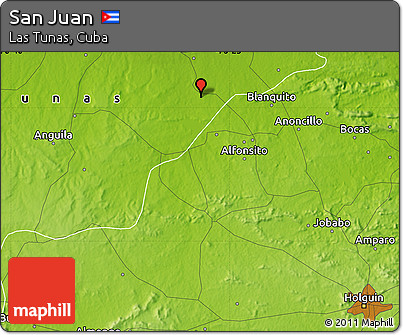 Physical Map of San Juan