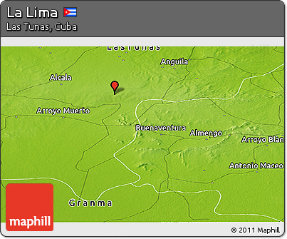 Physical Panoramic Map of La Lima