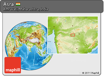Physical Location Map of Asra