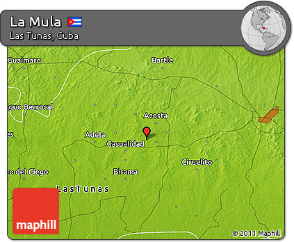 Physical 3D Map of La Mula