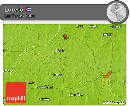 Physical 3D Map of Loreto