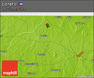 Physical 3D Map of Loreto
