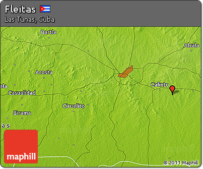 Physical 3D Map of Fleitas