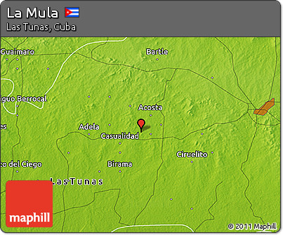 Physical 3D Map of La Mula