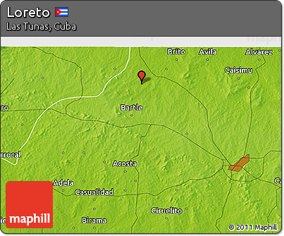 Physical 3D Map of Loreto