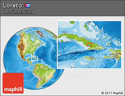 Physical Location Map of Loreto