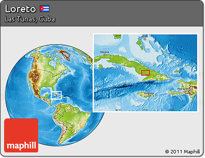 Physical Location Map of Loreto