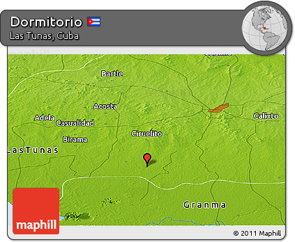 Physical Panoramic Map of Dormitorio