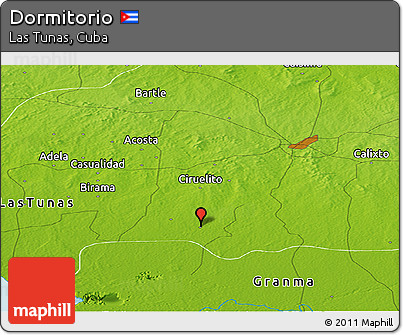 Physical Panoramic Map of Dormitorio