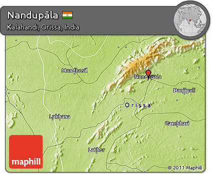 Physical 3D Map of Nandupāla