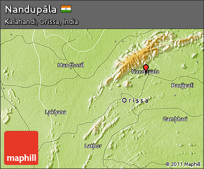 Physical 3D Map of Nandupāla