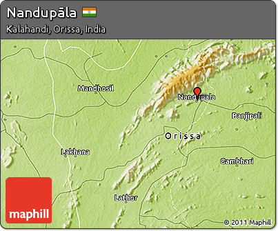 Physical 3D Map of Nandupāla