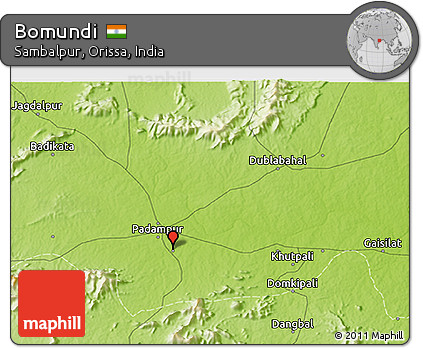 Physical 3D Map of Bomundi