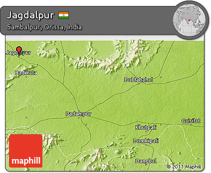 Physical 3D Map of Jagdalpur