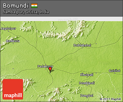 Physical 3D Map of Bomundi