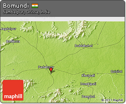 Physical 3D Map of Bomundi
