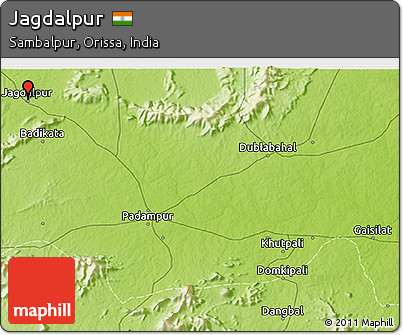 Physical 3D Map of Jagdalpur