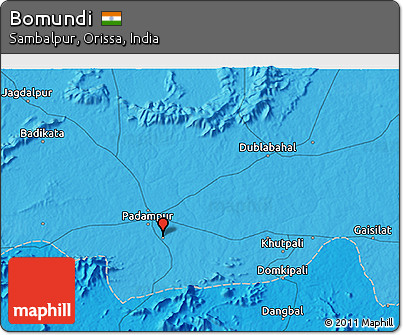 Political 3D Map of Bomundi
