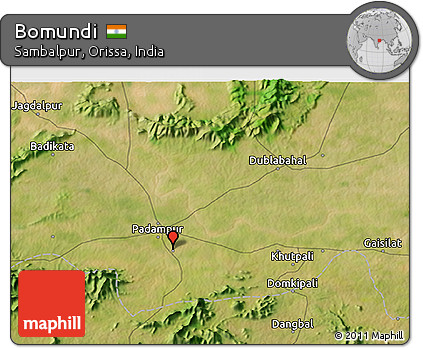 Satellite 3D Map of Bomundi