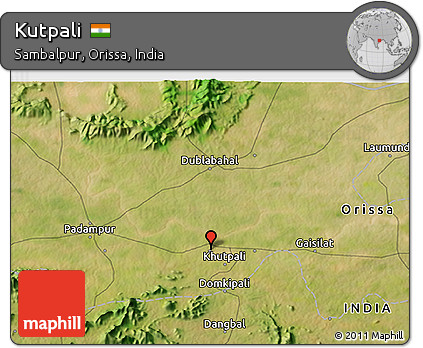 Satellite 3D Map of Kutpali