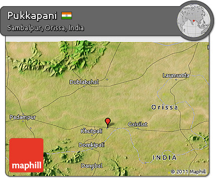 Satellite 3D Map of Pukkapani