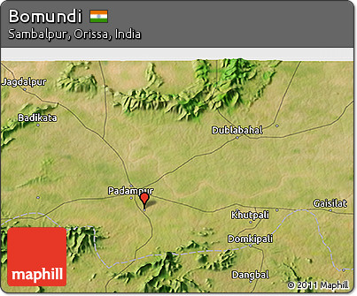 Satellite 3D Map of Bomundi