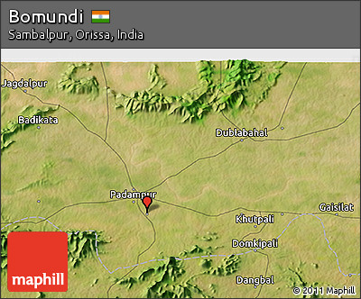 Satellite 3D Map of Bomundi